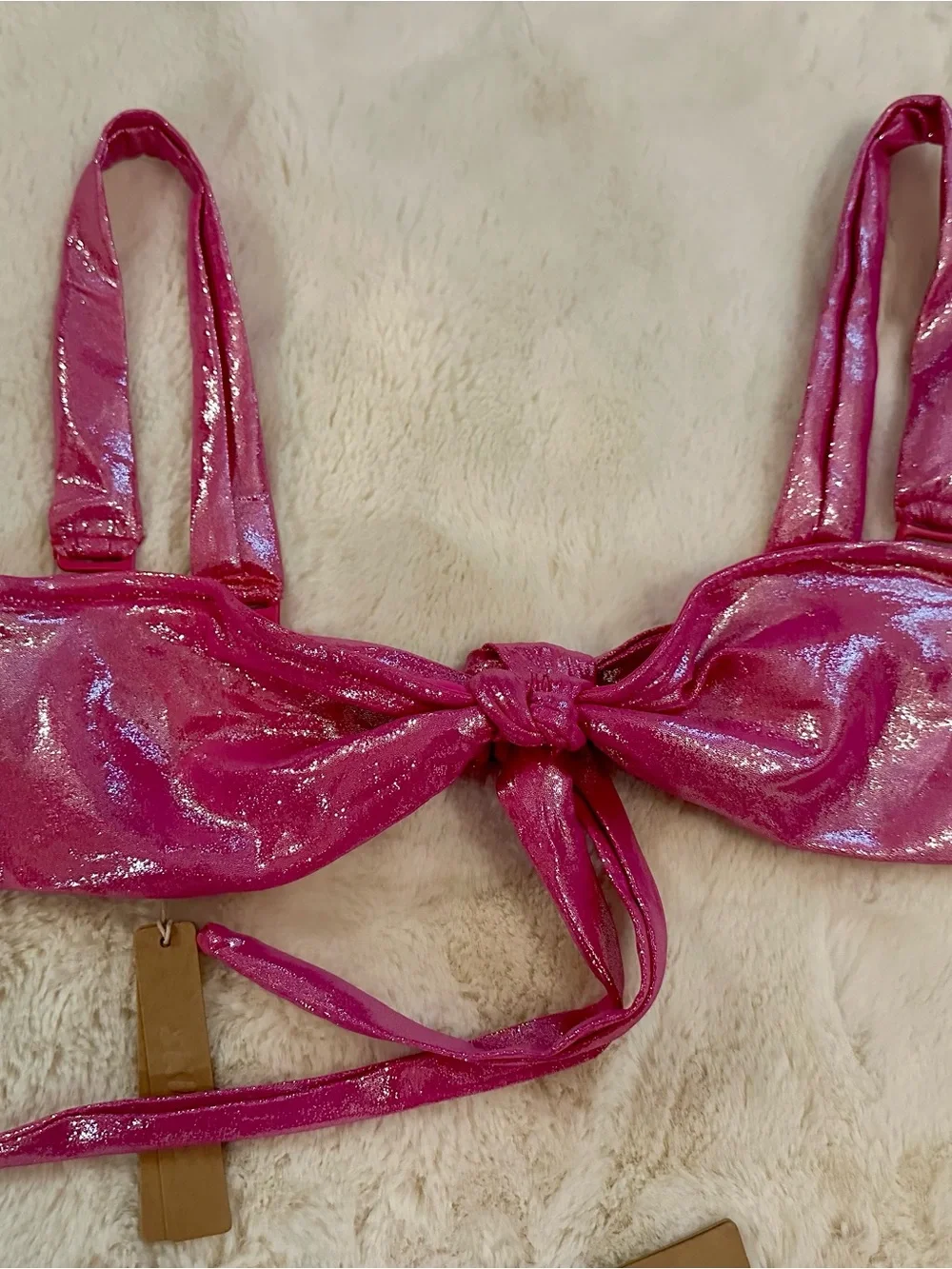 SKIMS Shimmer Magenta Bikini Set